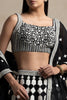 Fabulous Black Thread Embroidered Georgette Lehenga Choli