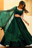 Surprising Green Sequins Georgette Mehendi Wear Lehenga Choli