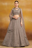 Awesome Grey Sequins Georgette Event Wear Lehenga Choli With Dupatta