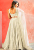 Pretty Off-White Sequins Georgette Event Wear Lehenga Choli