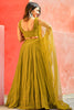 Alluring Mustard Yellow Sequins Lehenga Choli With Net Dupatta