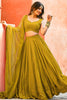 Alluring Mustard Yellow Sequins Lehenga Choli With Net Dupatta
