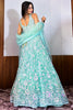 Glamorous Blue Sequins Net Engagement Wear Lehenga Choli With Dupatta