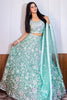 Glamorous Blue Sequins Net Engagement Wear Lehenga Choli With Dupatta