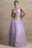 Shocking Lavender Sequins Net Reception Wear Lehenga Choli