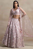 Incredible Pink Sequins Net Party Wear Lehenga Choli With Dupatta