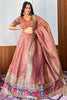Unique Beige Sequins Silk Wedding Wear Lehenga Choli With Dupatta
