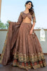 Enchanting Beige Thread Work Silk Traditional Lehenga Choli