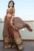 Enchanting Beige Thread Work Silk Traditional Lehenga Choli