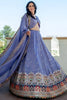 Dazzling Lavender Sequins Silk Engagement Wear Lehenga Choli