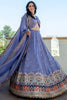 Dazzling Lavender Sequins Silk Engagement Wear Lehenga Choli