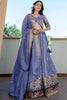 Dazzling Lavender Sequins Silk Engagement Wear Lehenga Choli