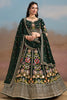 Incredible Green Sequins Georgette Mehendi Wear Lehenga Choli