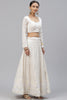 Stunning White Sequins Georgette Bridesmaid Lehenga Choli