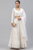 Stunning White Sequins Georgette Bridesmaid Lehenga Choli