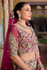 Amazing Pink Zari Work Net Bridesmaid Lehenga Choli With Dupatta