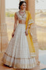 Beautiful White Embroidered Georgette Bridal Lehenga Choli With Dupatta