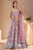 Stylish Pink Embroidered Net Designer Lehenga Choli With Dupatta