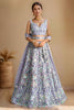 Mesmerizing Lavender Sequins Net Bridesmaid Lehenga Choli With Dupatta