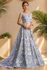 Mesmerizing Lavender Sequins Net Bridesmaid Lehenga Choli With Dupatta