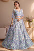 Mesmerizing Lavender Sequins Net Bridesmaid Lehenga Choli With Dupatta