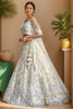 Alluring White Embroidered Net Designer Lehenga Choli With Dupatta
