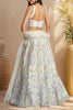 Alluring White Embroidered Net Designer Lehenga Choli With Dupatta