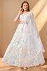 Awesome White Sequins Work Net Engagement Wear Lehenga Choli