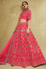 Beautiful Peach Sequins Silk Festival Wear Lehenga Choli With Dupatta