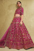 Lovely Pink Thread Embroidered Silk Lehenga Choli With Net Dupatta