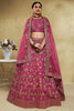 Lovely Pink Thread Embroidered Silk Lehenga Choli With Net Dupatta