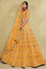 Wonderful Yellow Sequins Silk Wedding Lehenga Choli With Net Dupatta