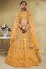 Wonderful Yellow Sequins Silk Wedding Lehenga Choli With Net Dupatta