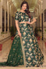 Astonishing Green Embroidered Silk Wedding Wear Lehenga Choli