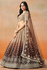 Fascinating Brown Sequins Georgette Wedding Wear Lehenga Choli 