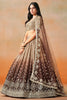 Fascinating Brown Sequins Georgette Wedding Wear Lehenga Choli 