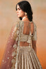 Fascinating Brown Sequins Georgette Wedding Wear Lehenga Choli 