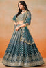 Adorable Dove Blue Zari Embroidered Georgette Lehenga Choli