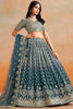 Adorable Dove Blue Zari Embroidered Georgette Lehenga Choli