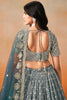 Adorable Dove Blue Zari Embroidered Georgette Lehenga Choli