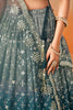 Adorable Dove Blue Zari Embroidered Georgette Lehenga Choli