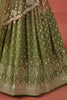 Elegant Mehendi Green Zari Embroidered Georgette Lehenga Choli