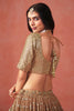 Elegant Mehendi Green Zari Embroidered Georgette Lehenga Choli