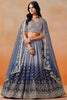 Gorgeous Navy Blue Sequins Georgette Bridesmaid Lehenga Choli