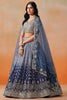Gorgeous Navy Blue Sequins Georgette Bridesmaid Lehenga Choli