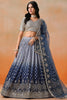 Gorgeous Navy Blue Sequins Georgette Bridesmaid Lehenga Choli