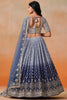Gorgeous Navy Blue Sequins Georgette Bridesmaid Lehenga Choli