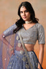 Gorgeous Navy Blue Sequins Georgette Bridesmaid Lehenga Choli