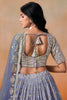Gorgeous Navy Blue Sequins Georgette Bridesmaid Lehenga Choli