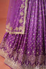 Lovely Purple Zari Embroidered Georgette Lehenga Choli With Dupatta